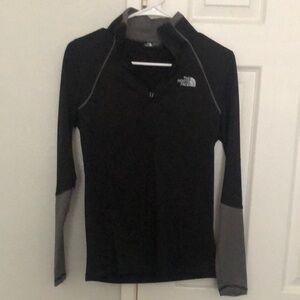 The North Face Black and Gray Long Sleeve Top